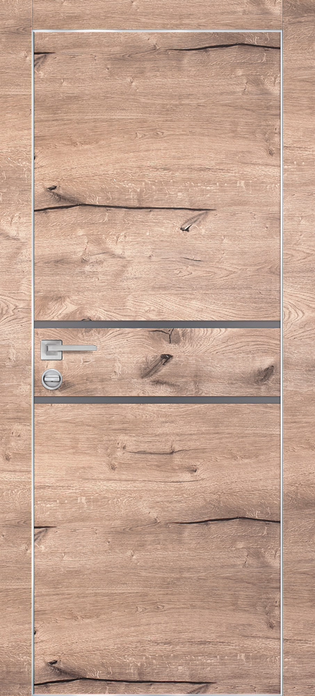 Фото Межкомнатная дверь PX-18 AL кромка с 4-х ст. Дуб пацифик