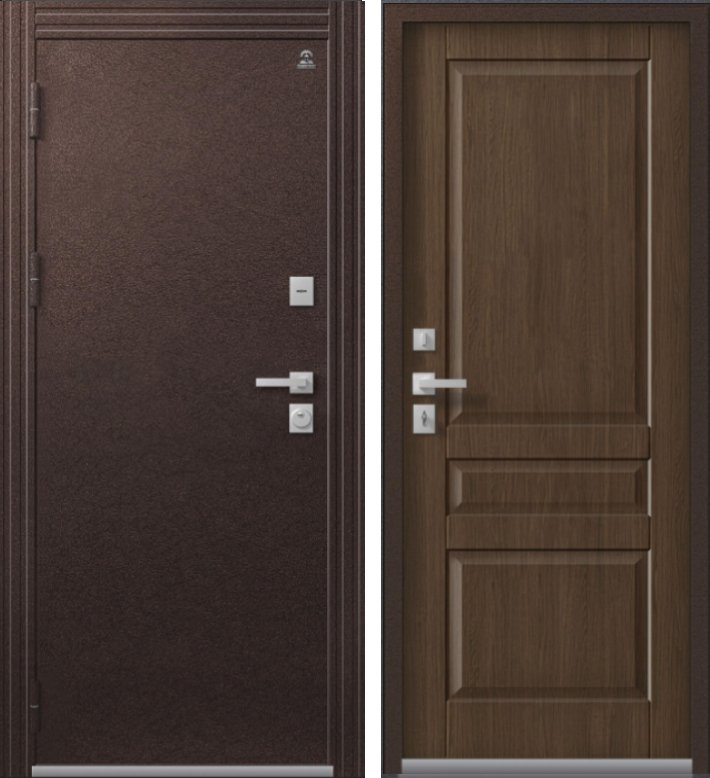 Дверь Термо-2 Шоколадный Муар - Дуб Янтарный DIS007373