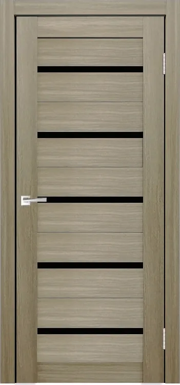 Межкомнатная дверь Легенда X-3 Тон Неаполь Остекление Лакобель черное