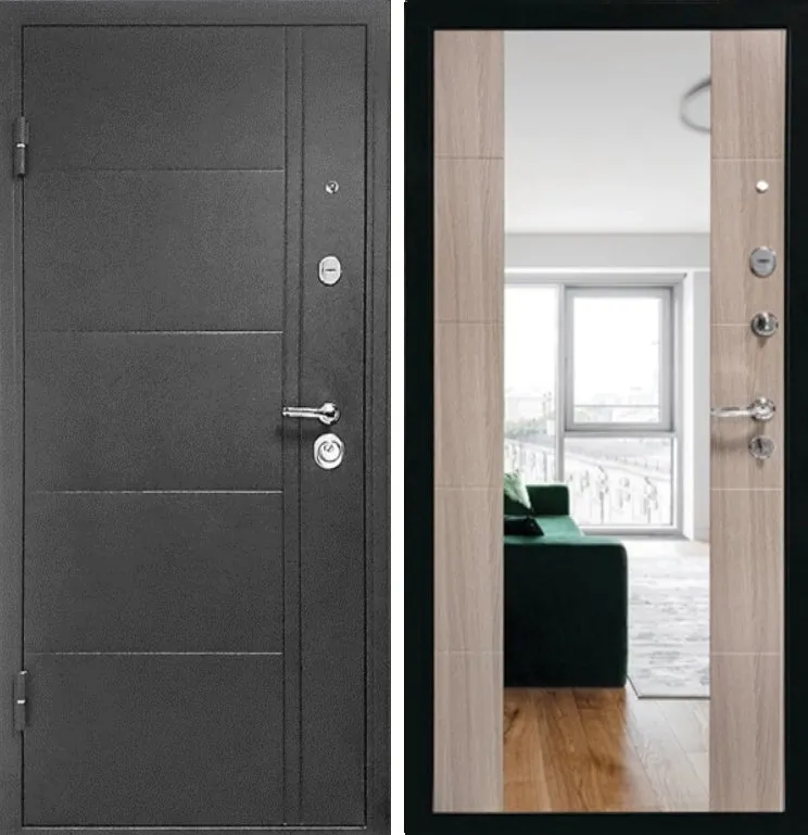 Фото Дверь Эверест Зеркало Сандал Серый DIS007121